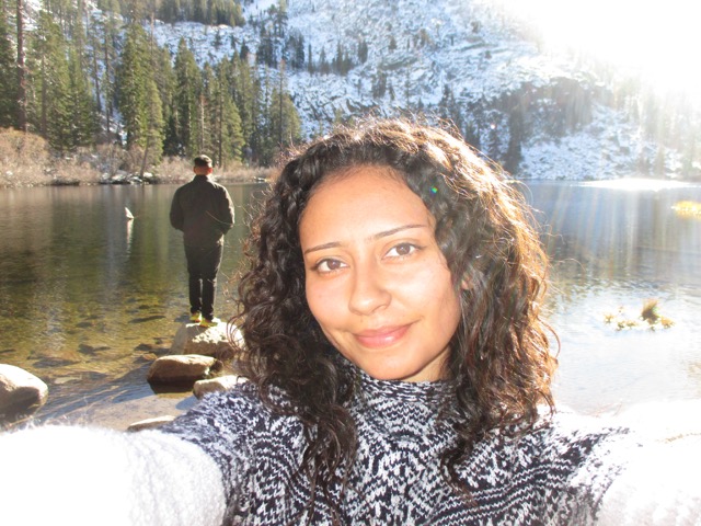 walking on campus at sunset